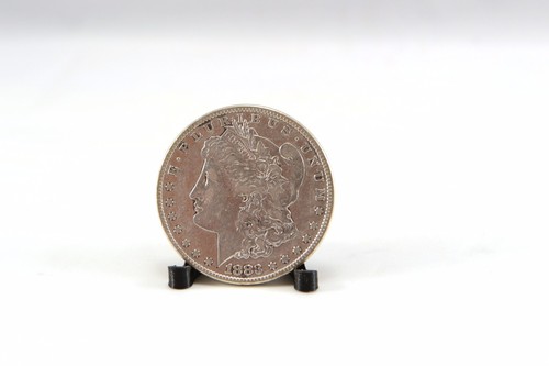 Black plastic coin display - plastic,
