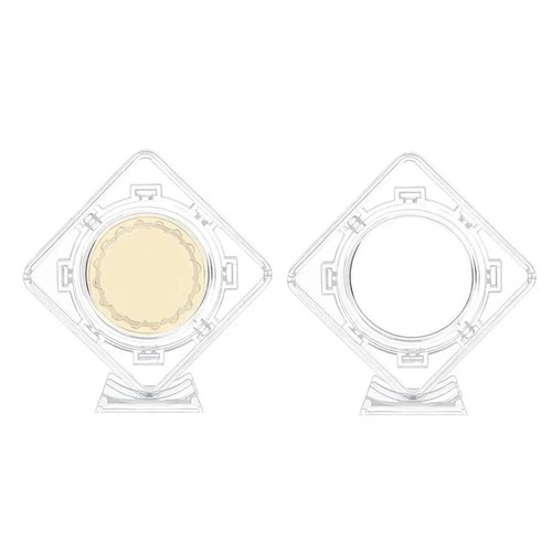 Clear acrylic rotating coin - acrylic,