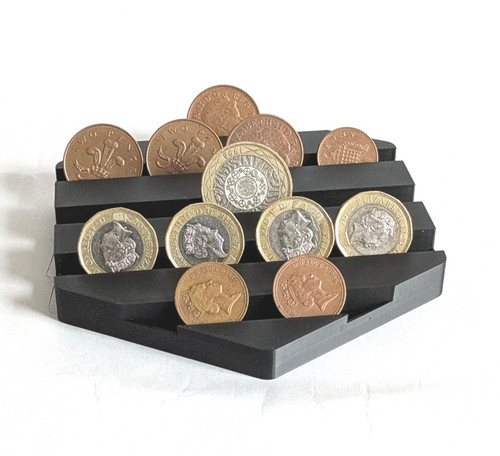 Coin display stand - display, black