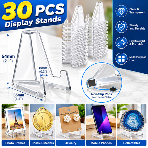 30pcs clear acrylic - 30pcs, card
